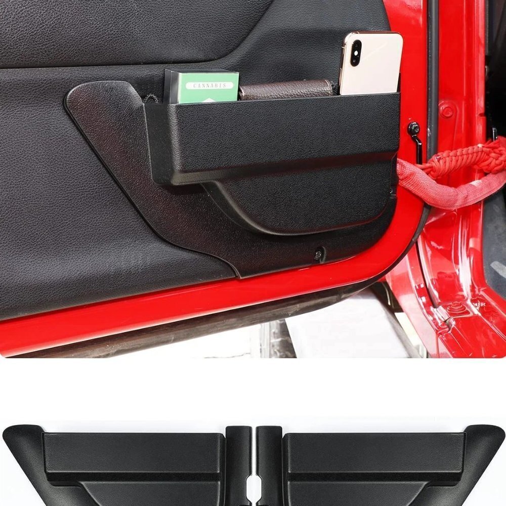 Front Door Storage Pocket for 2011-2018 Jeep Wrangler 2PC